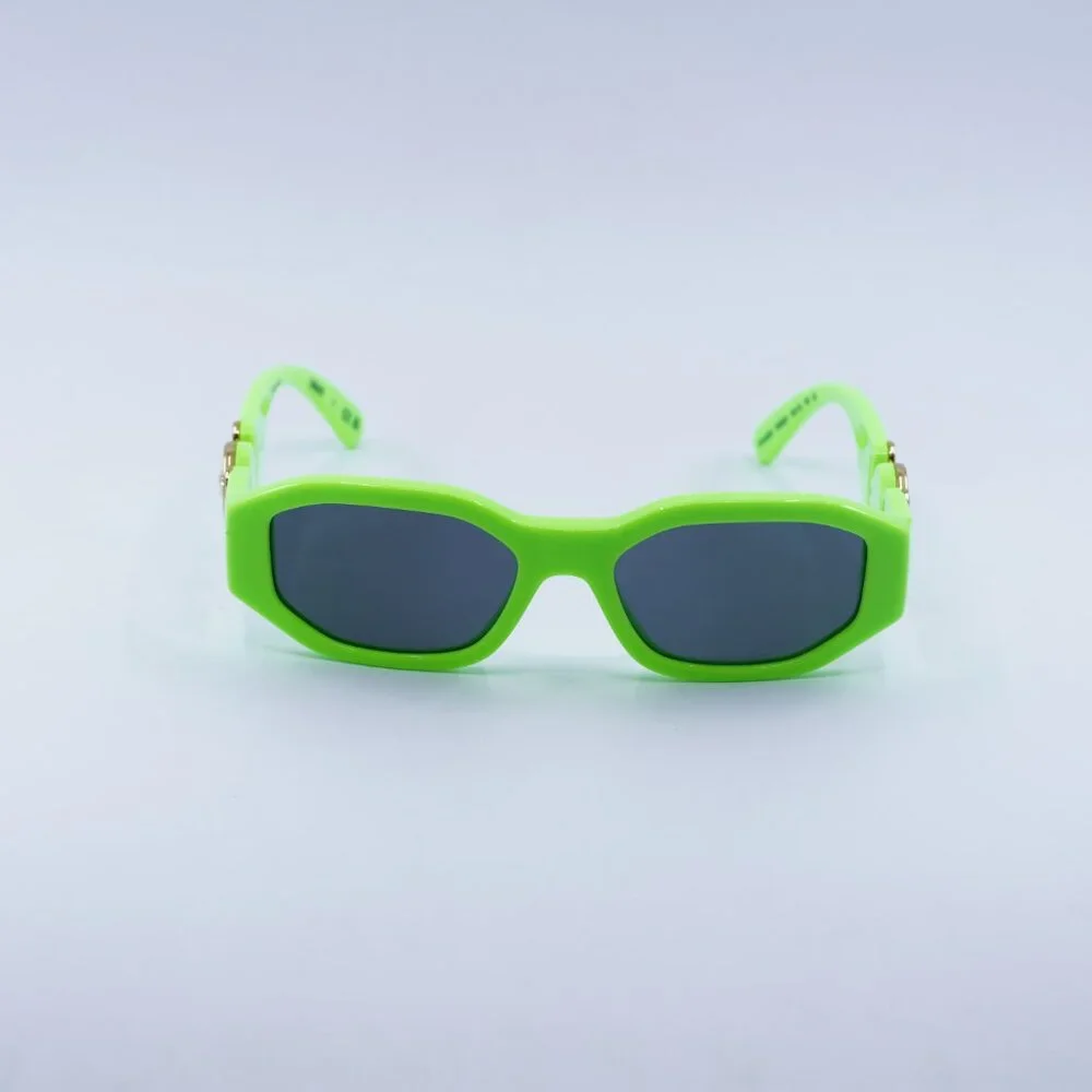 Versace Kids VK4429U 536987 Sunglasses Green Geometric Frame, Dark Grey Lenses